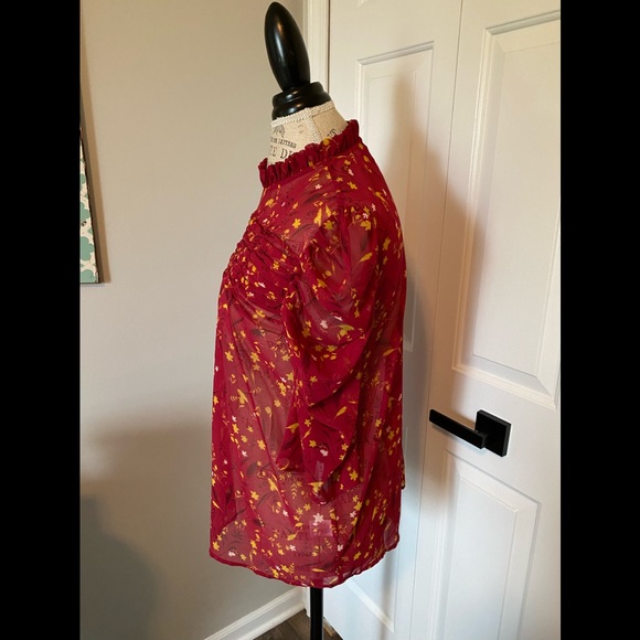 ♥️ Shirred Ruffle Neck Top - Picture 4 of 6